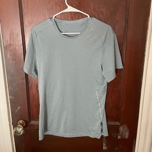 Mens size medium light blue Lululemon athletic shirt